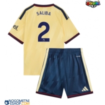 Otroški Nogometni dresi Arsenal William Saliba #2 Tretji 2026-27 Kratek Rokav (+ Kratke hlače)